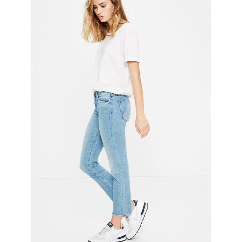 Mother Rascal Ankle Snippet in Wild At Heart Size 29 Straight Crop
